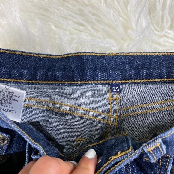 🦋 LF CARMAR Embroidered Floral Ankle Jeans Boho Size 25