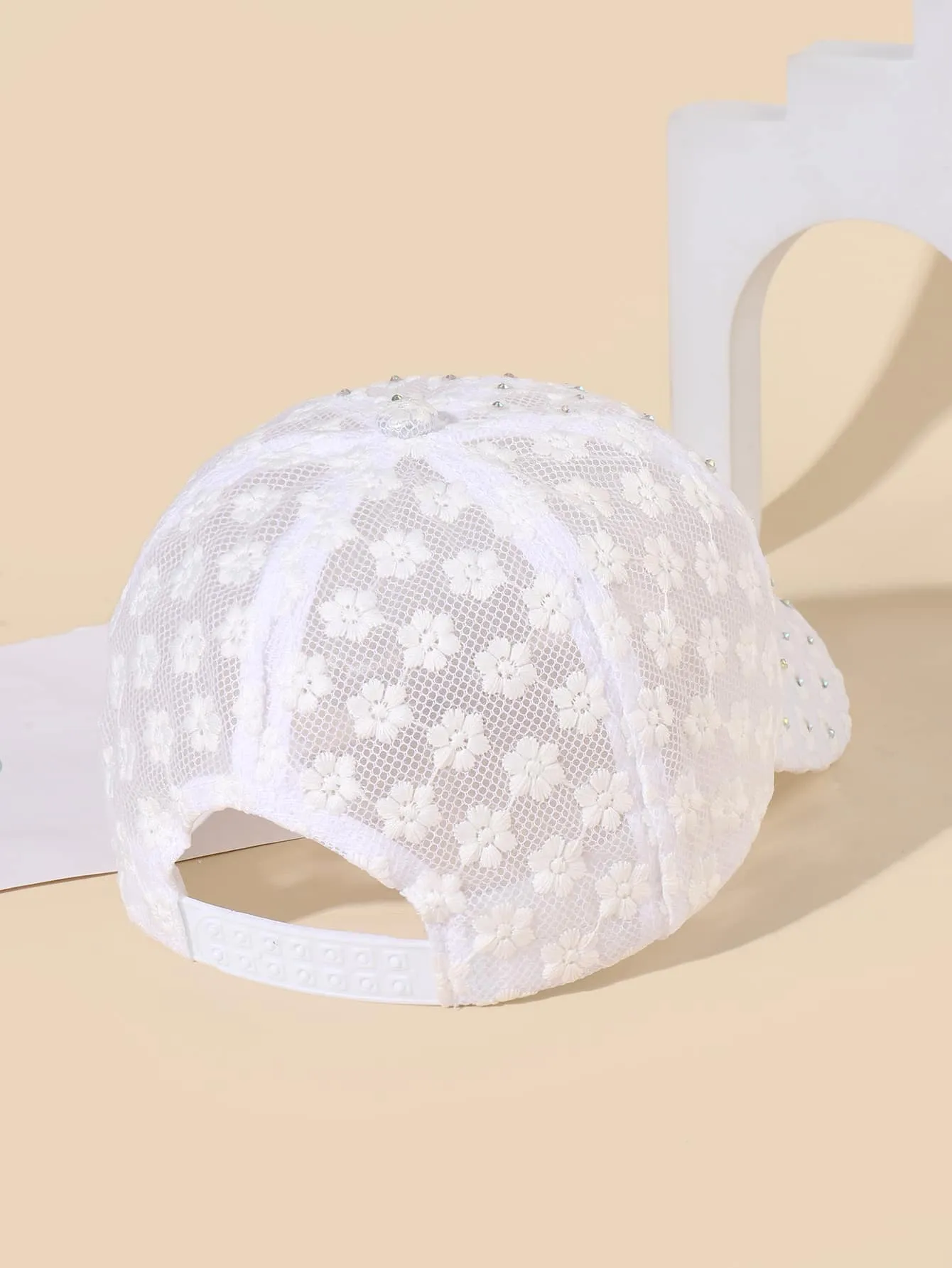 1pc Floral Embroidered Rhinestone Decor Baseball Cap- FD ⚡