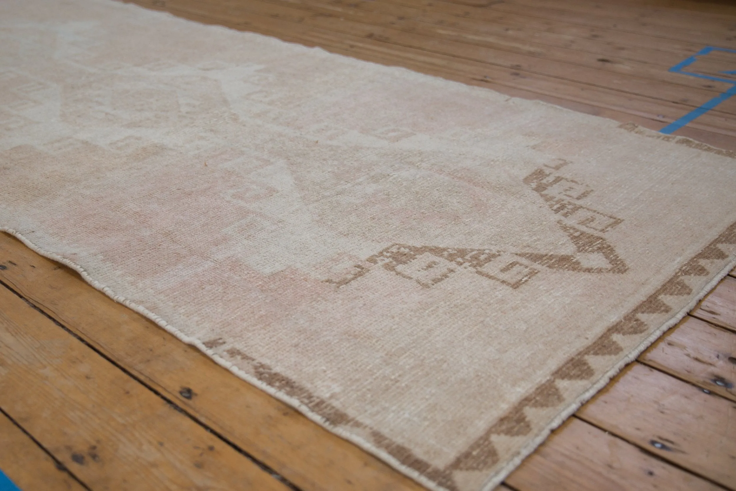 3.5x12.5 Vintage Distressed Oushak Rug Runner