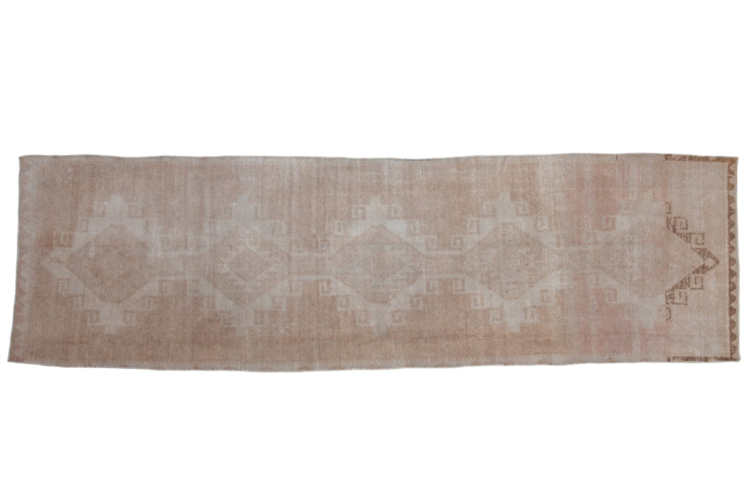 3.5x12.5 Vintage Distressed Oushak Rug Runner