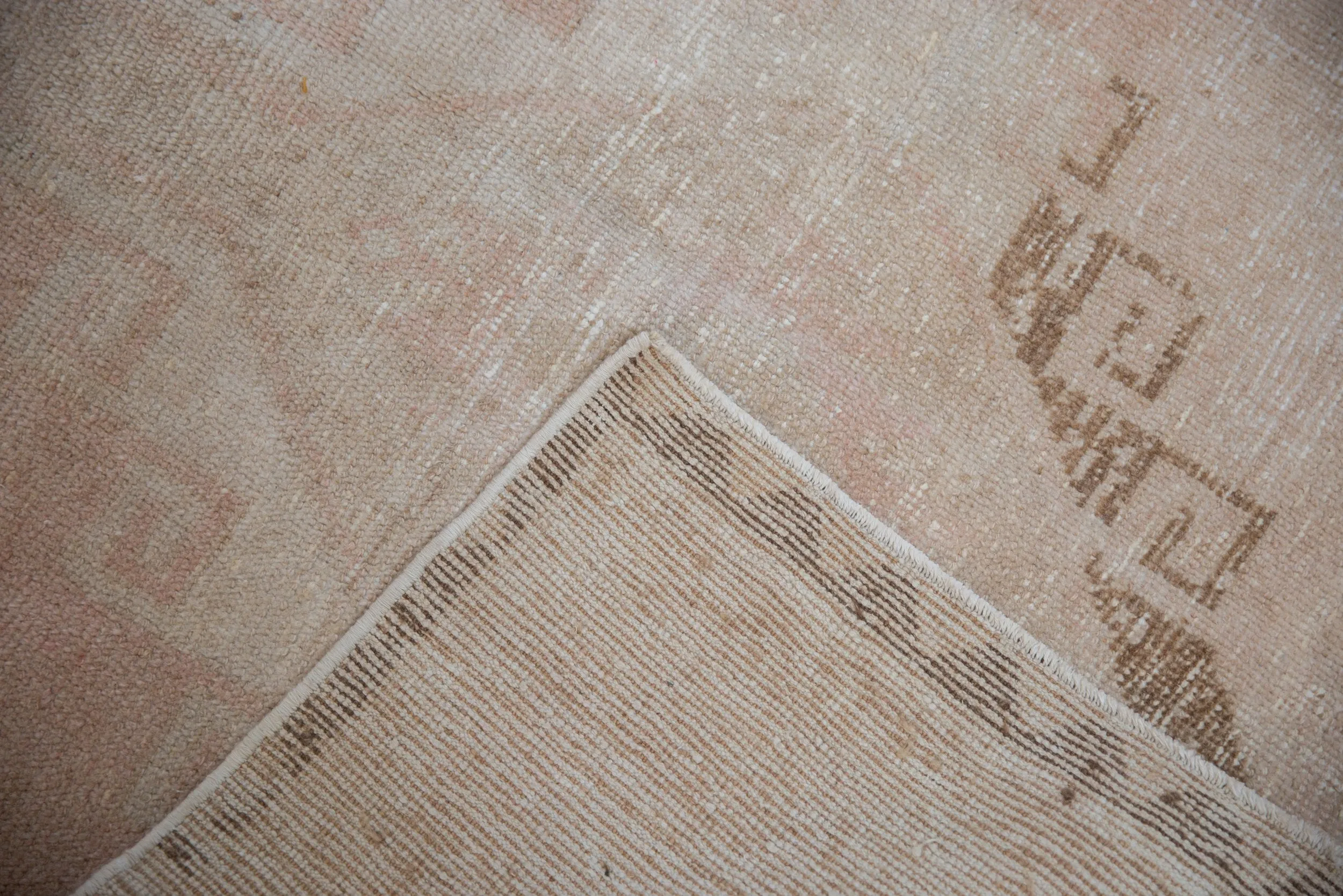 3.5x12.5 Vintage Distressed Oushak Rug Runner