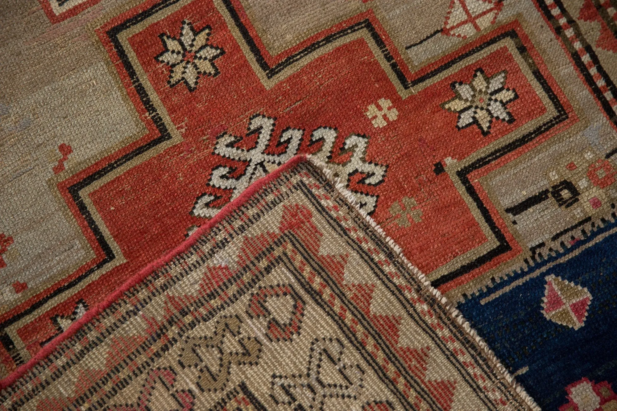 3.5x7.5 Vintage Caucasian Rug Runner