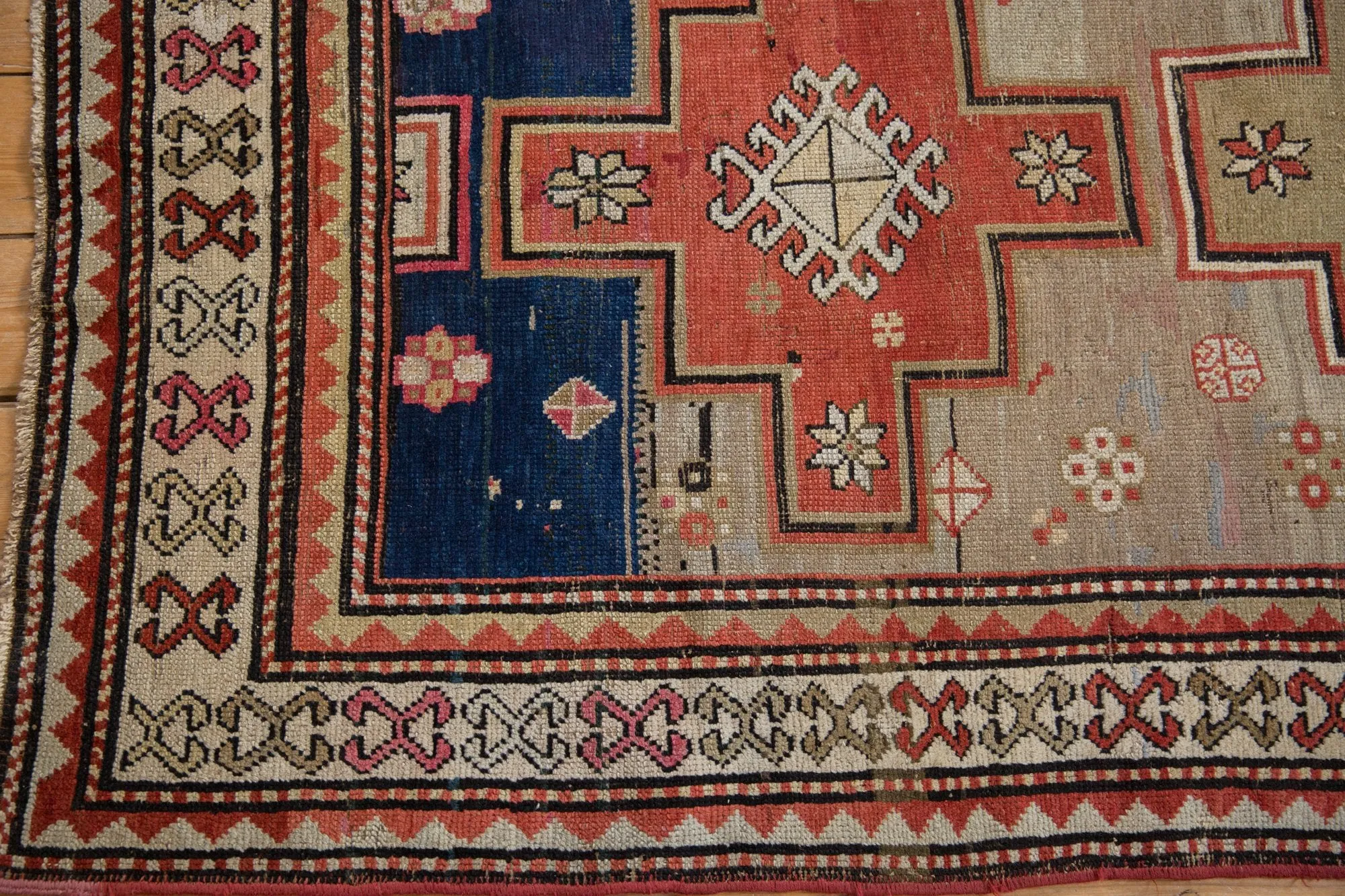 3.5x7.5 Vintage Caucasian Rug Runner