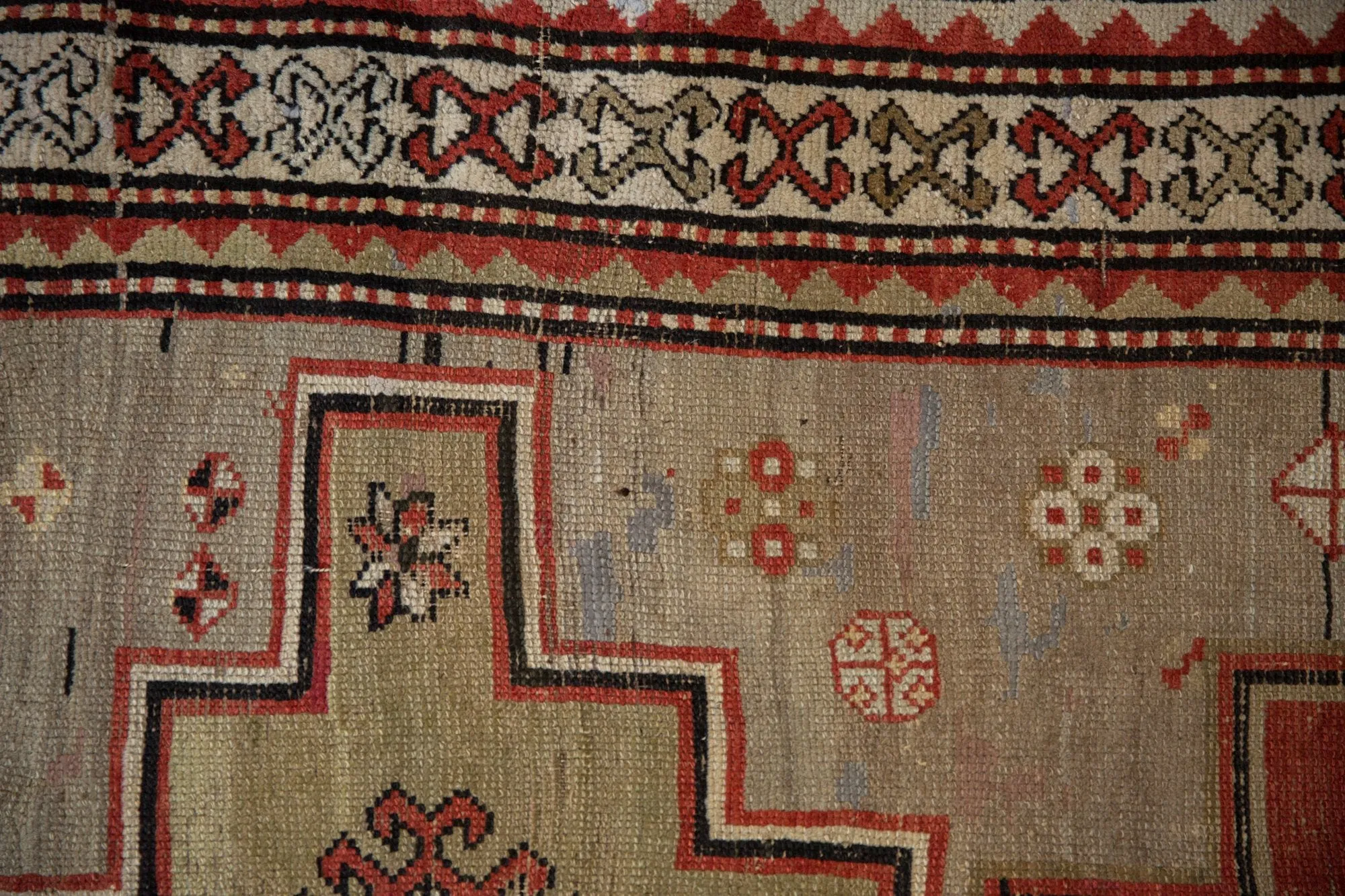 3.5x7.5 Vintage Caucasian Rug Runner