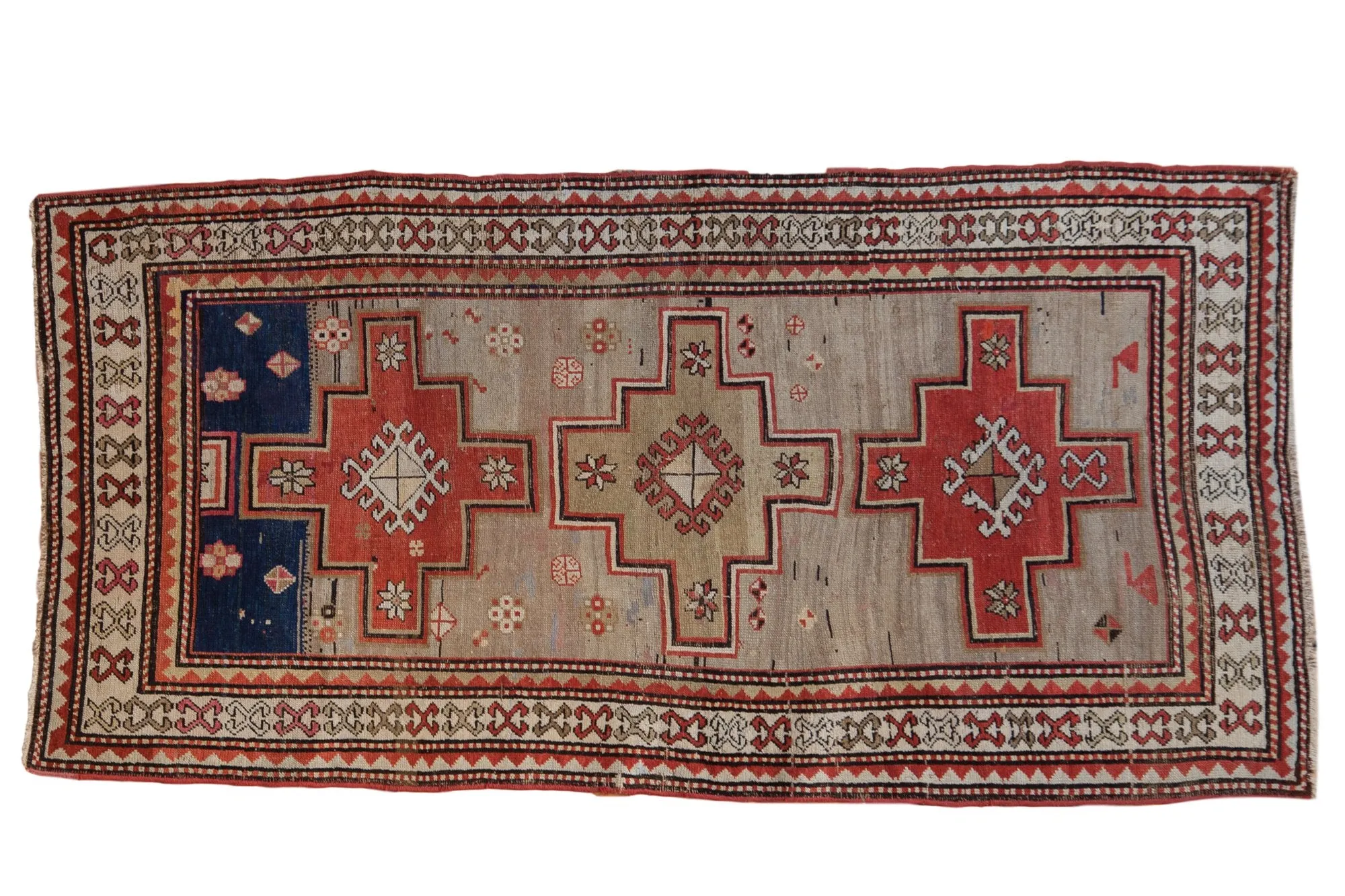3.5x7.5 Vintage Caucasian Rug Runner