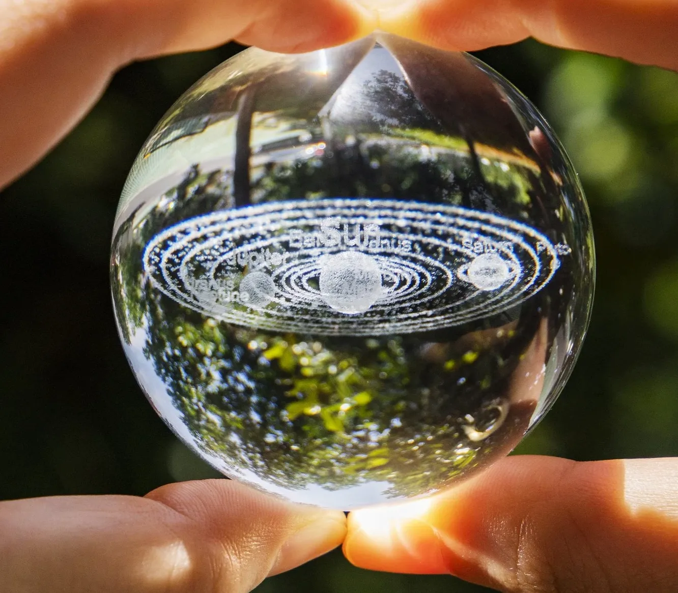 3D Solar System Crystal Ball