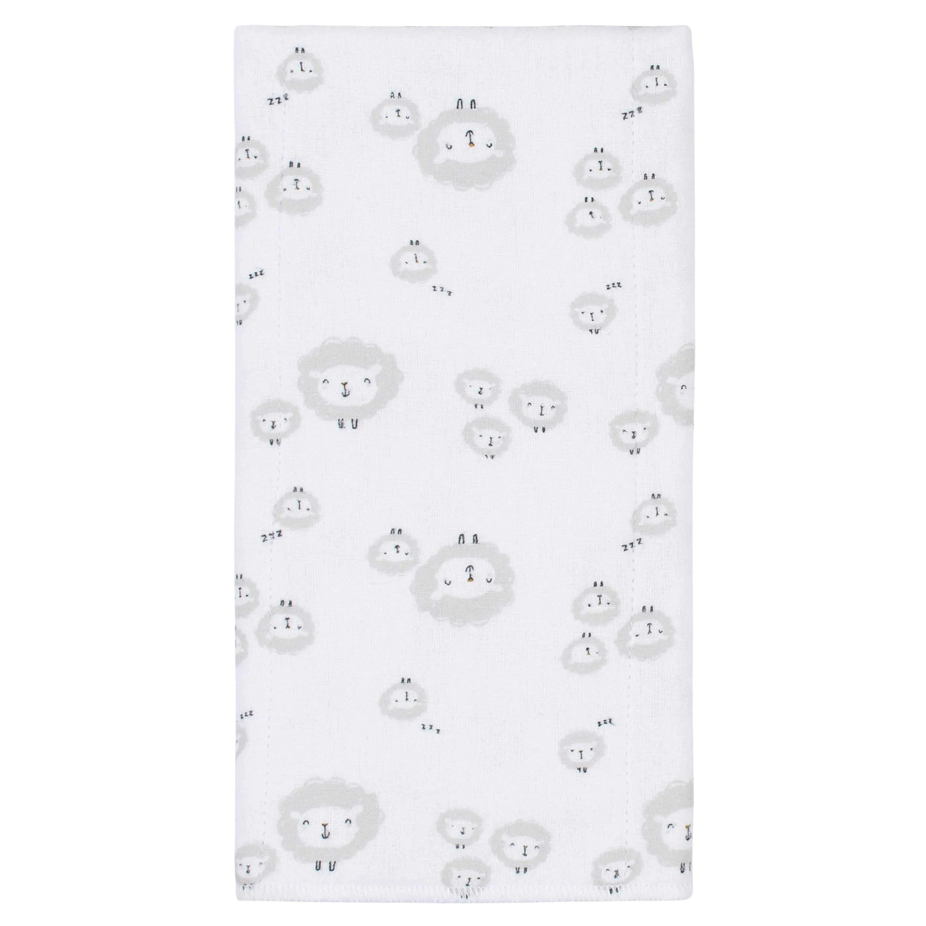 4-Pack Baby Neutral Sheep Flannel Burp Cloths