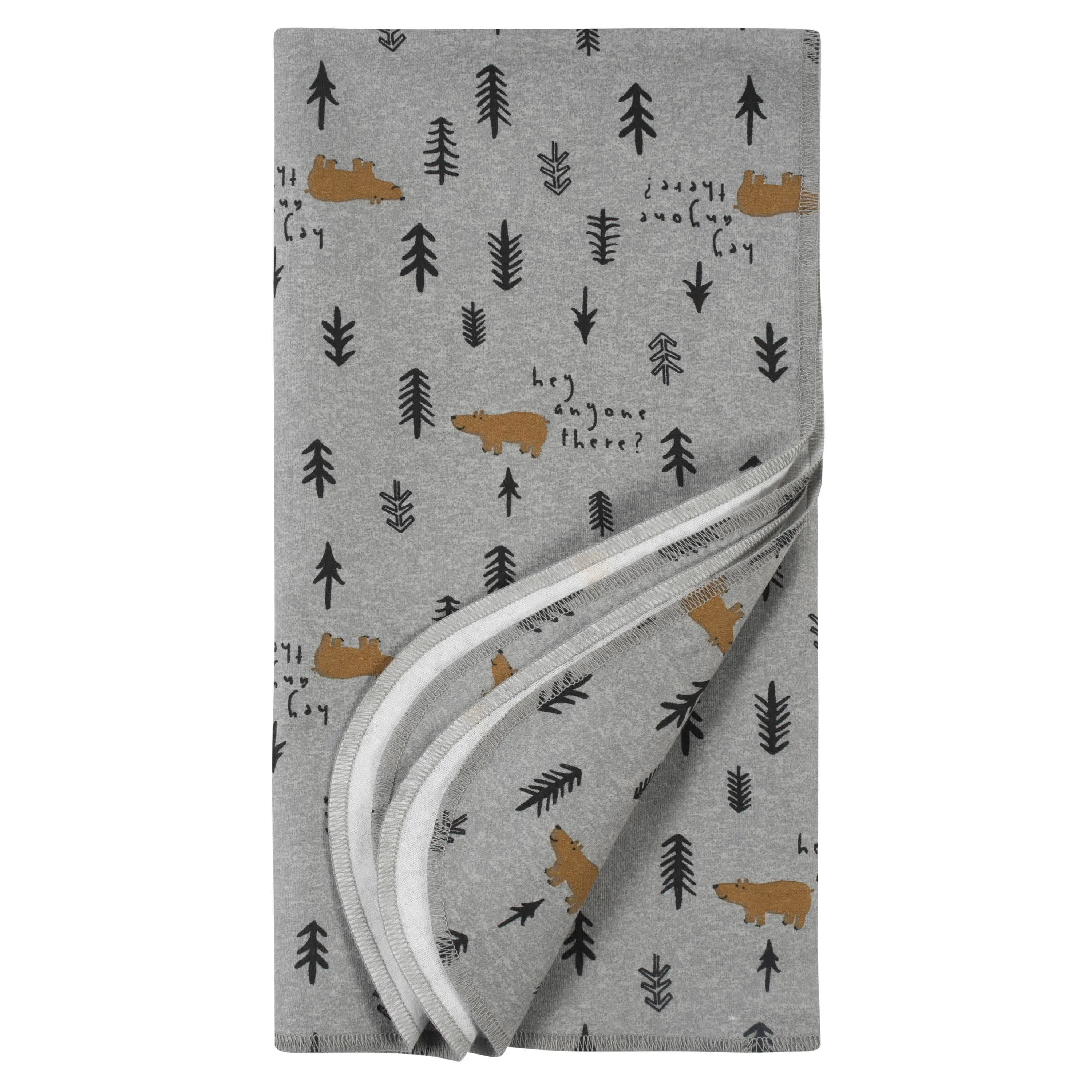 4-Pack Boys Bear Flannel Receiving Blankets