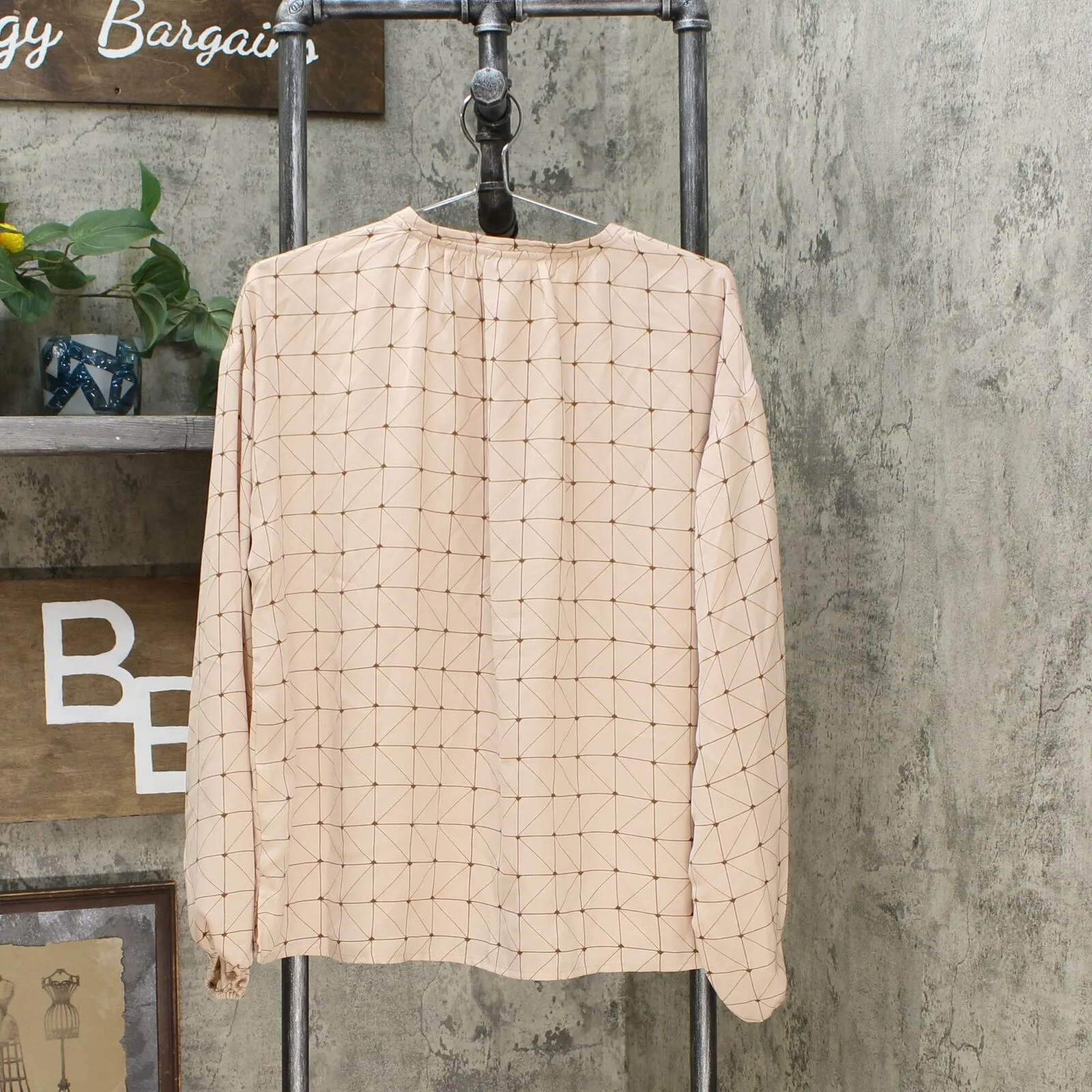 A New Day Women's Zig Zag Print Long Sleeve High Neck Popover Blouse
