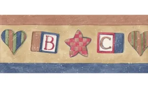 ABC Wooden Cubes SU75924 Wallpaper Border