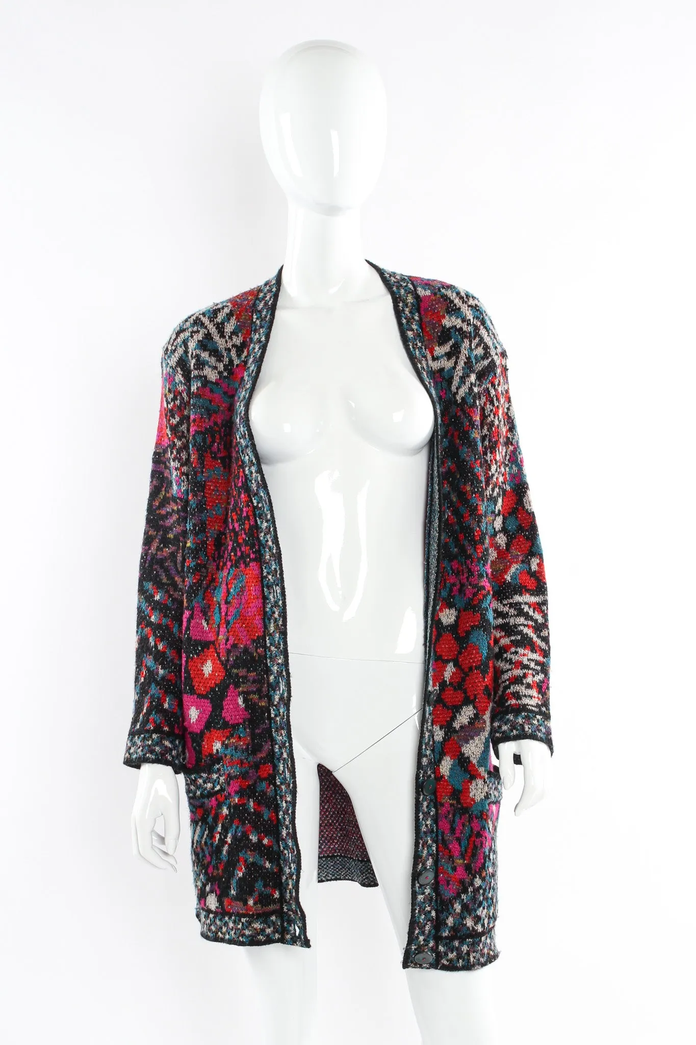 Abstract Geo Wool Cardigan