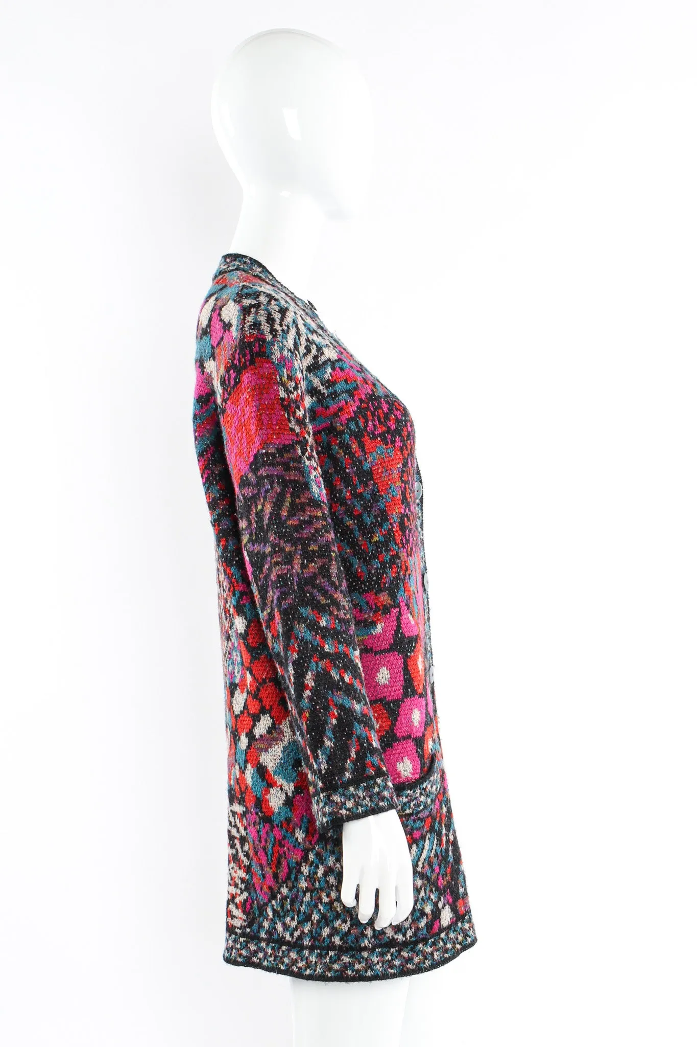 Abstract Geo Wool Cardigan