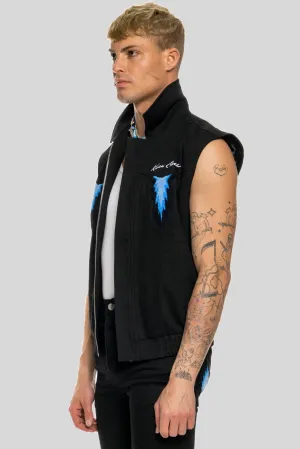 AGAVE SPIKED DENIM VEST