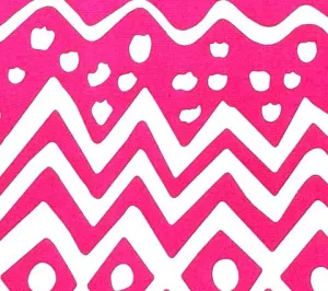 Alan Campbell Fabric: Deauville - Magenta on White Suncloth