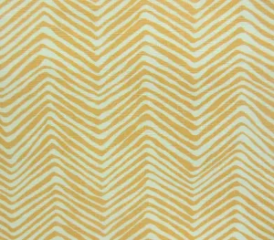Alan Campbell Fabric: Petite Zig Zag - Custom Inca Gold on Tinted Trevira (Commercial Quality)