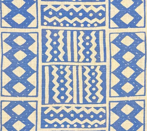 Alan Campbell Fabric: Tie Dye - French Blue on Tinted Belgian Linen / Cotton