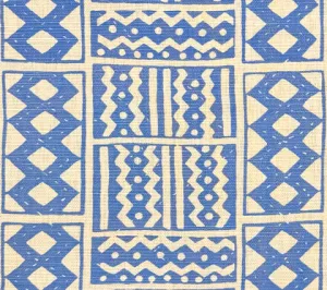 Alan Campbell Fabric: Tie Dye - French Blue on Tinted Belgian Linen / Cotton