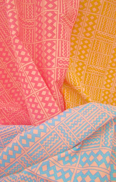 Alan Campbell Fabric: Tie Dye - French Blue on Tinted Belgian Linen / Cotton