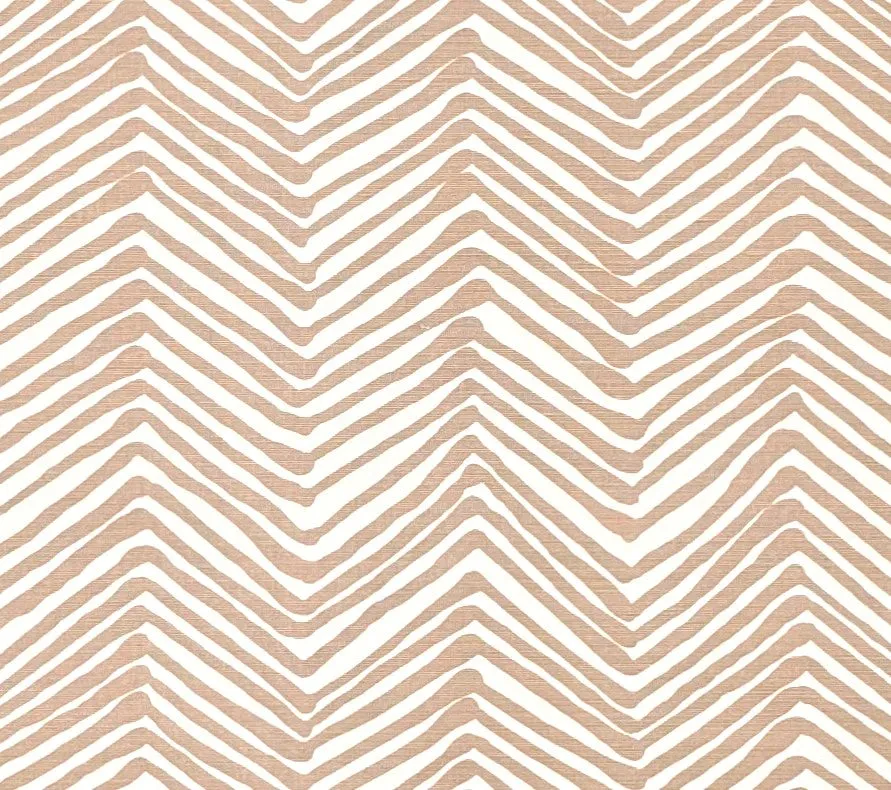 Alan Campbell Fabric: Zig Zag - Custom Taupe on Tinted Belgian Linen / Cotton