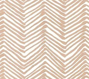 Alan Campbell Fabric: Zig Zag - Custom Taupe on Tinted Belgian Linen / Cotton