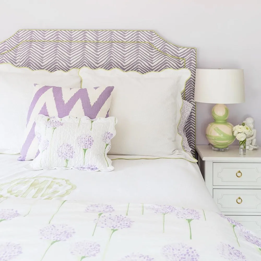Alan Campbell Fabric: Zig Zag - Custom White on Tinted Belgian Linen / Cotton
