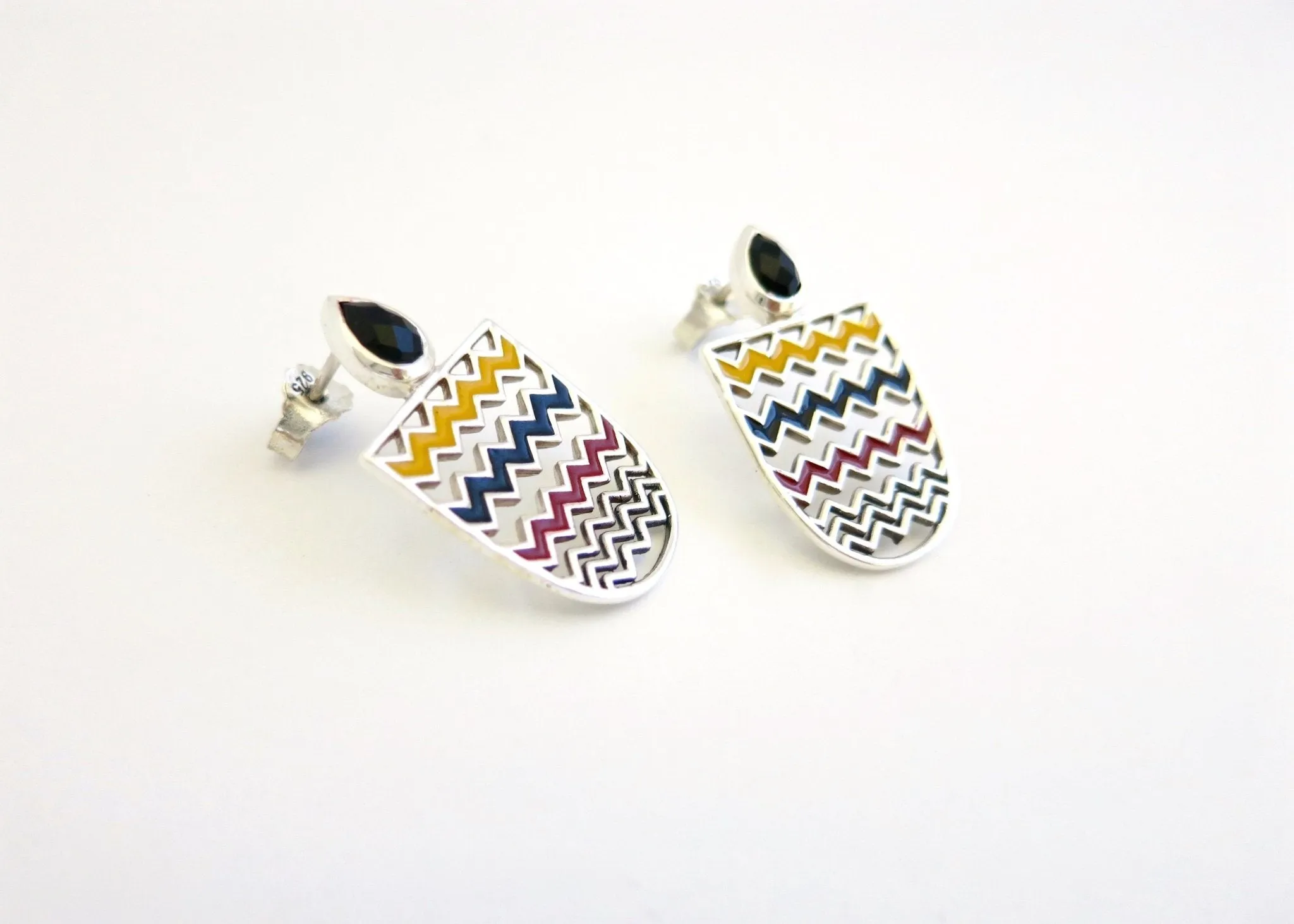 AMAI chevron earrings