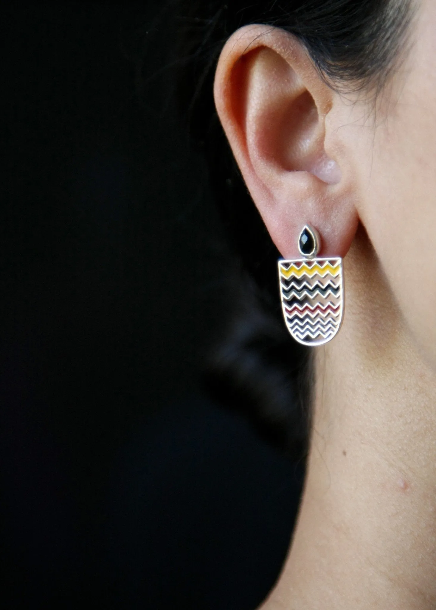 AMAI chevron earrings