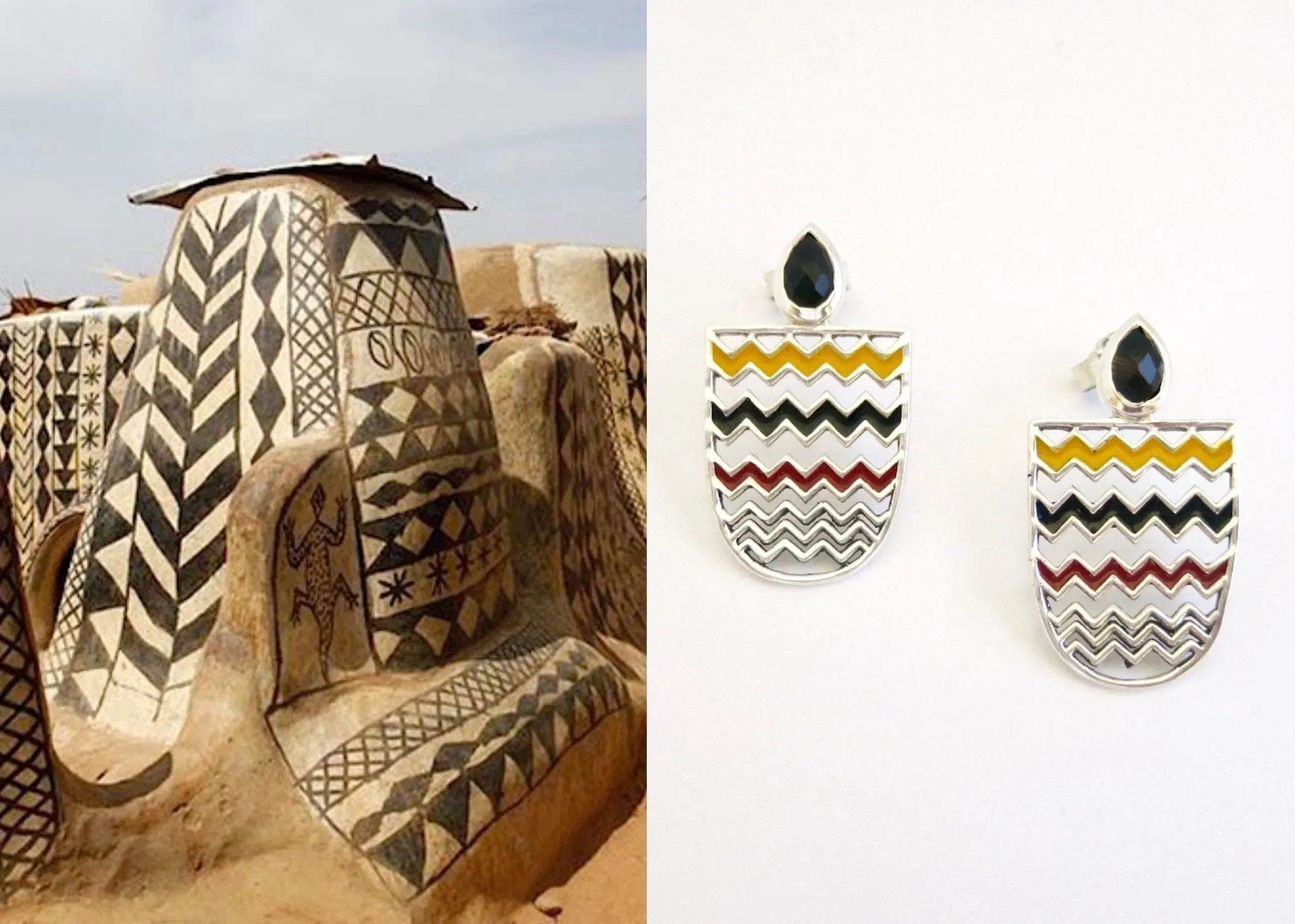 AMAI chevron earrings