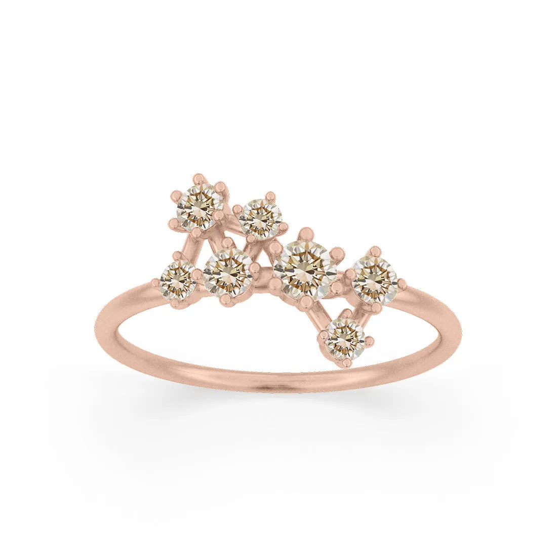 Andromeda Ring, Champagne Diamond
