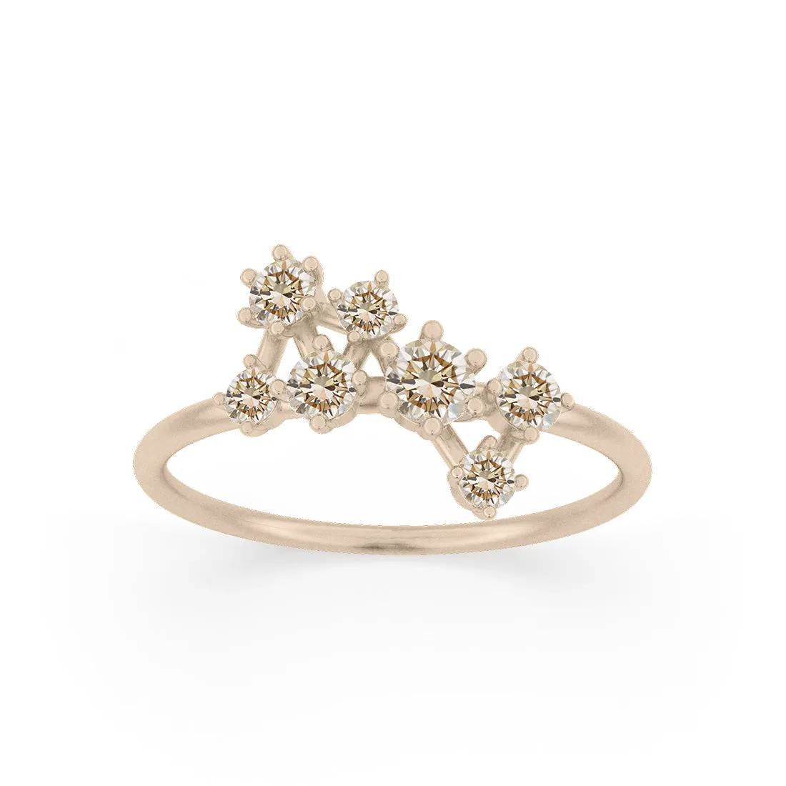 Andromeda Ring, Champagne Diamond