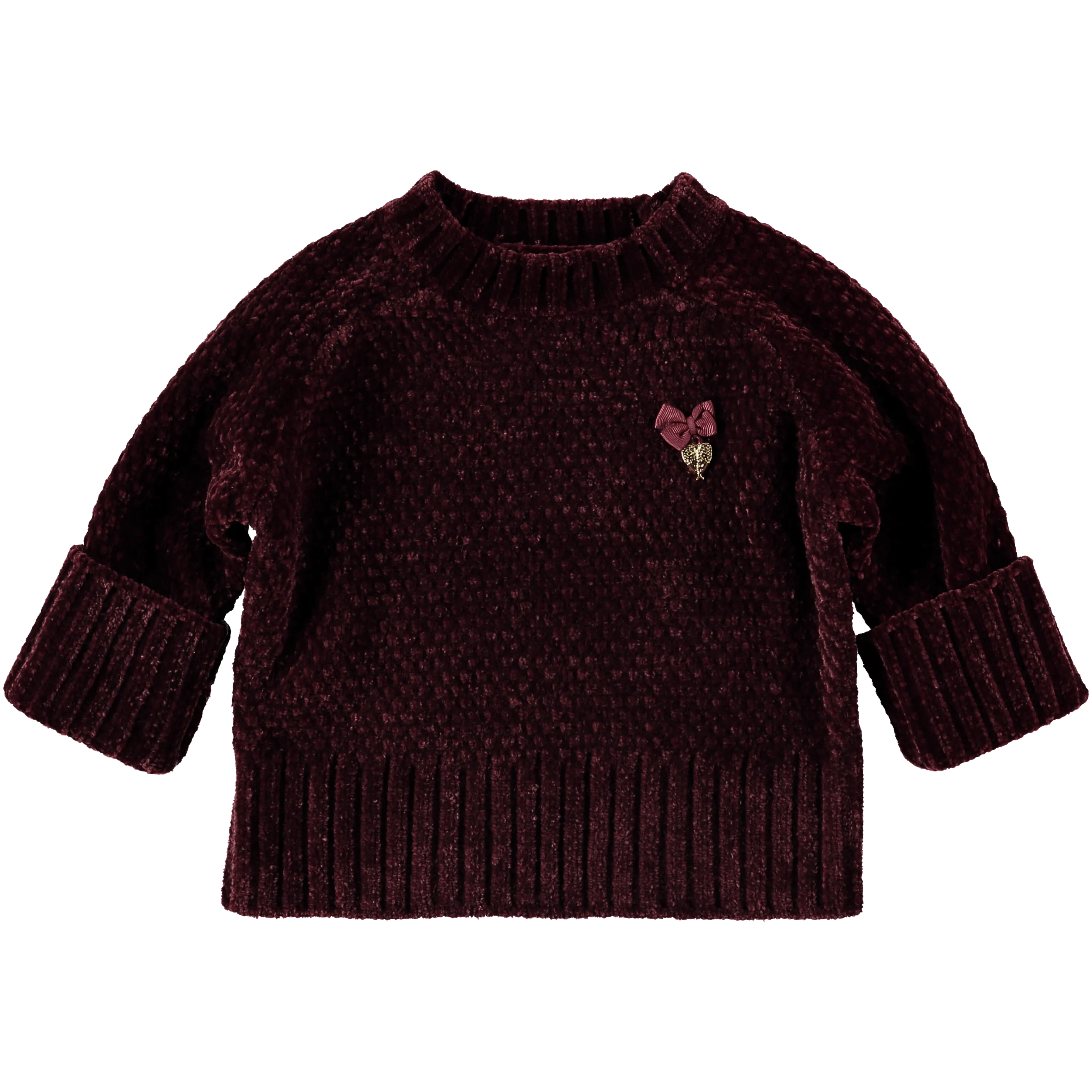 Angel's Face Chenille Burgundy Jumper