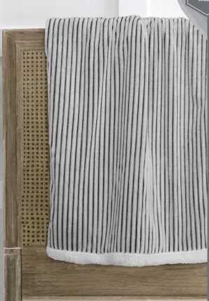 ARDOR BOUDOIR "Auburn" STRIPED FLANNEL THROW