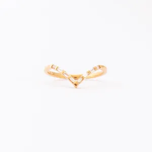 Argent Baguette Diamond Wedding Ring