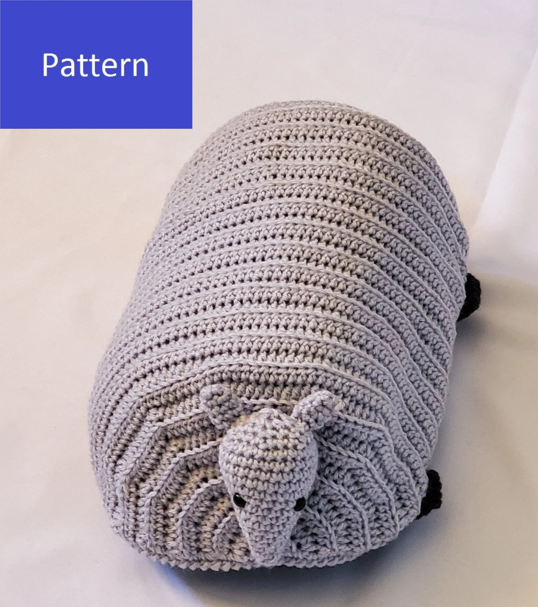 Armadillo Nap Buddy Crochet Pattern - Armadillo Toddler Blanket Crochet Pattern