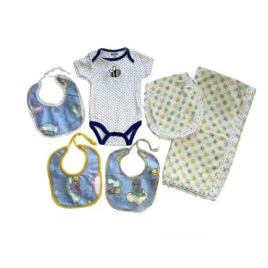 Baby Blanket Blue Stars Gift Set