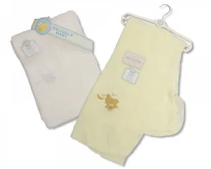 Baby Shawl on Hanger - Teddy Family