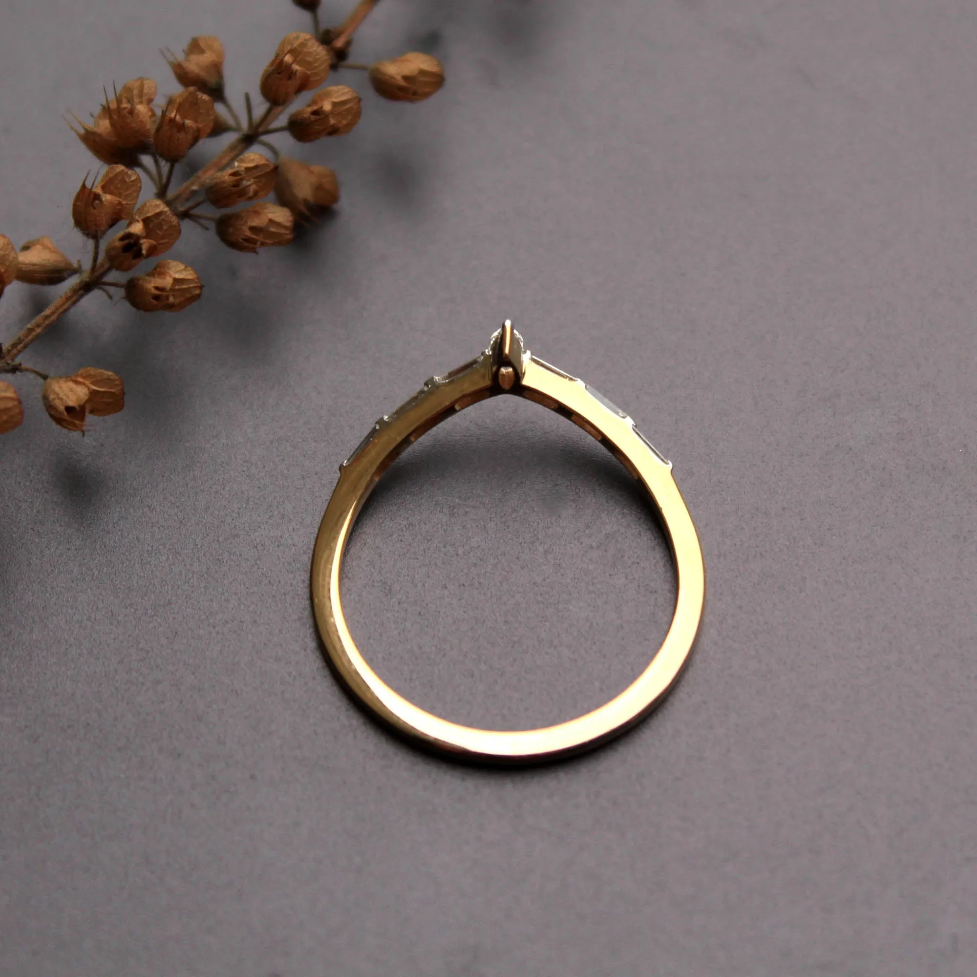 Baguette Marquise Chevron Nesting Band