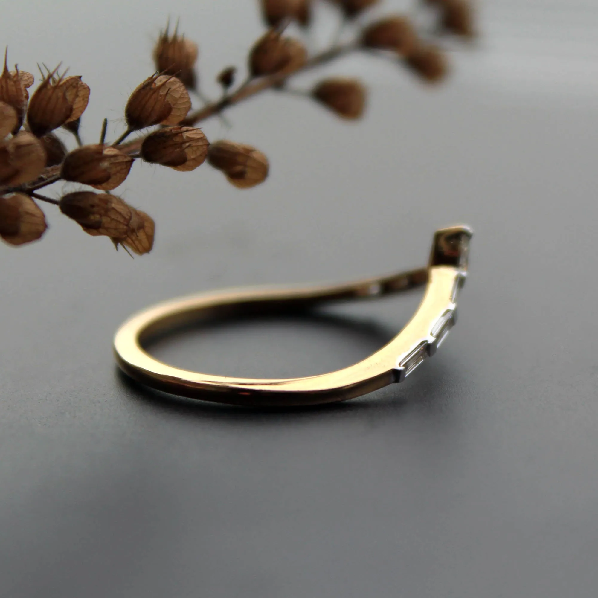 Baguette Marquise Chevron Nesting Band