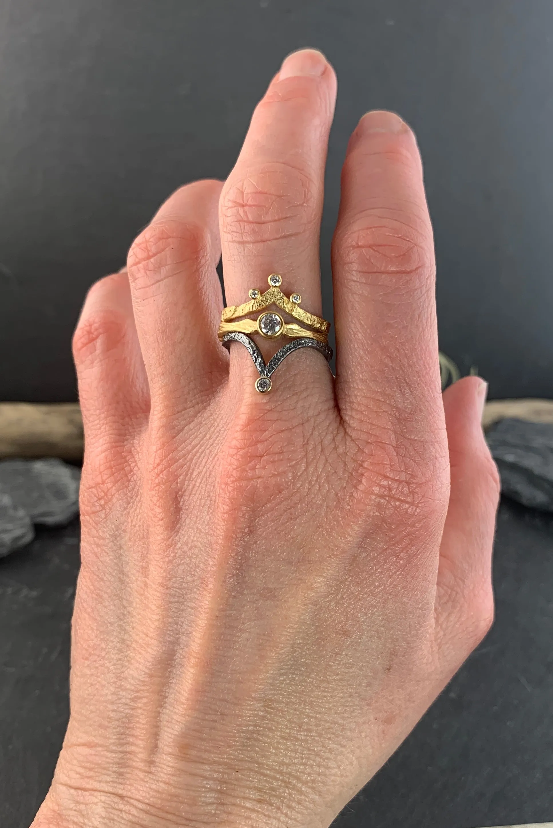 Bedrock Chevron Band and 3 Diamonds