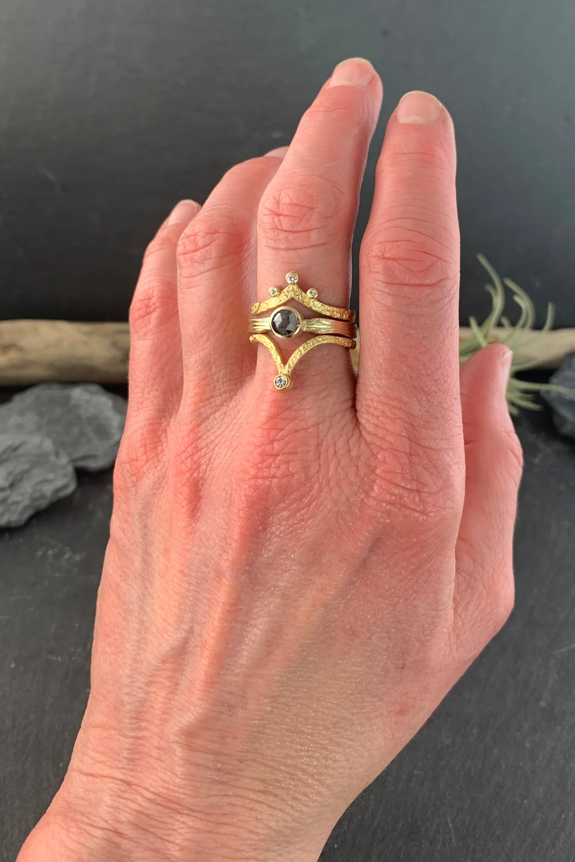 Bedrock Chevron Band and 3 Diamonds
