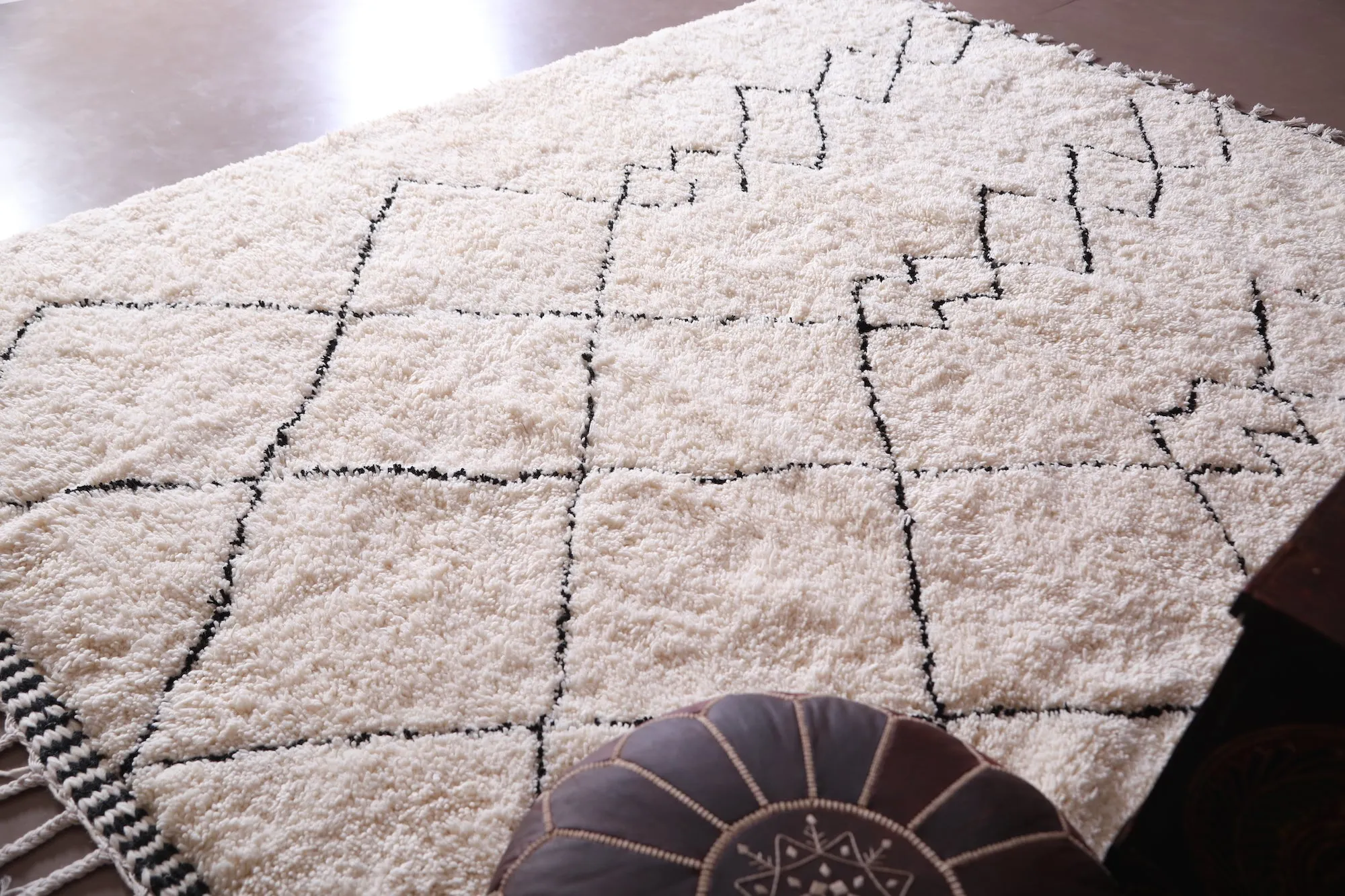 Beni ourain Rug - Handmade rug - Wool Moroccan carpet - Custom Rug
