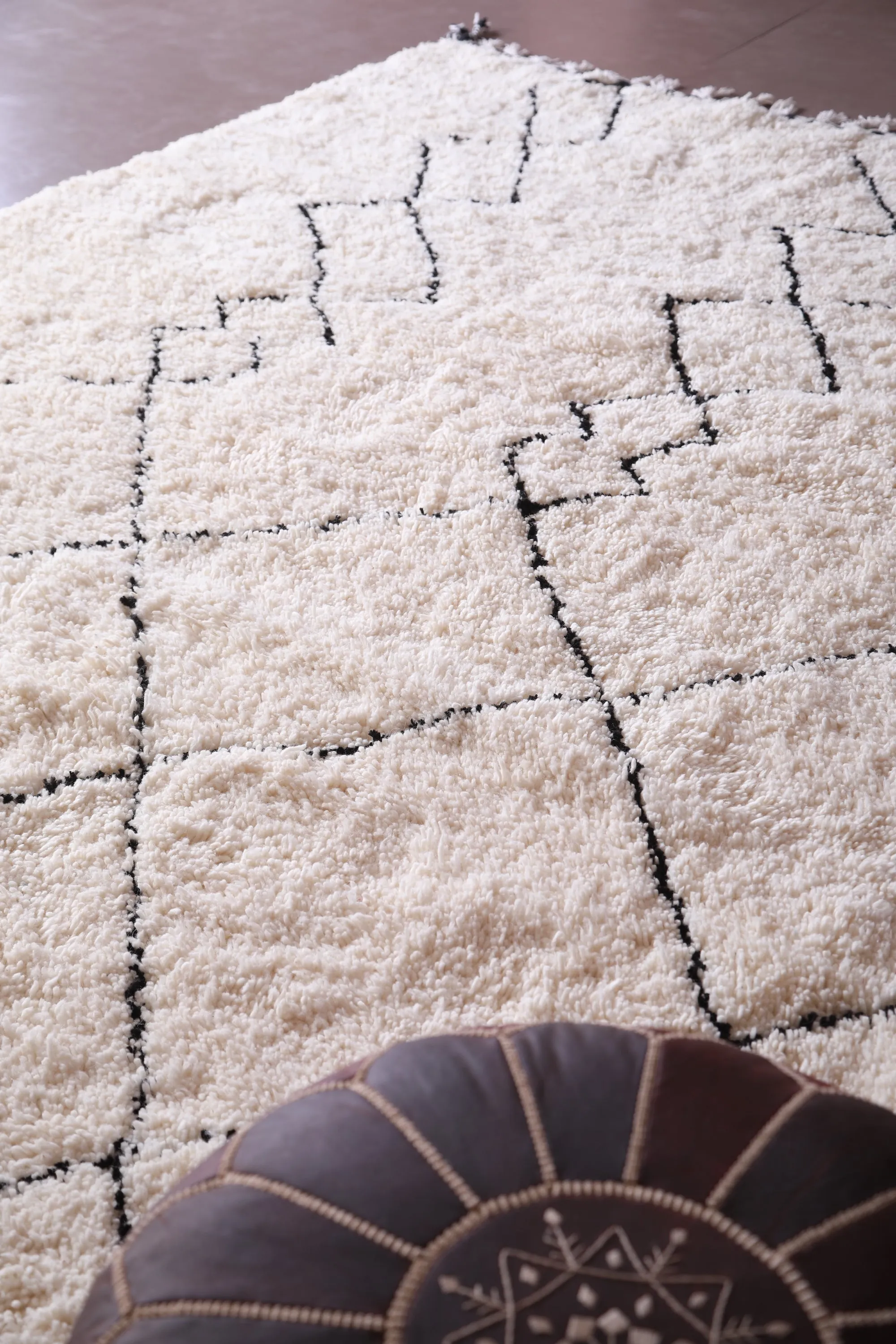 Beni ourain Rug - Handmade rug - Wool Moroccan carpet - Custom Rug