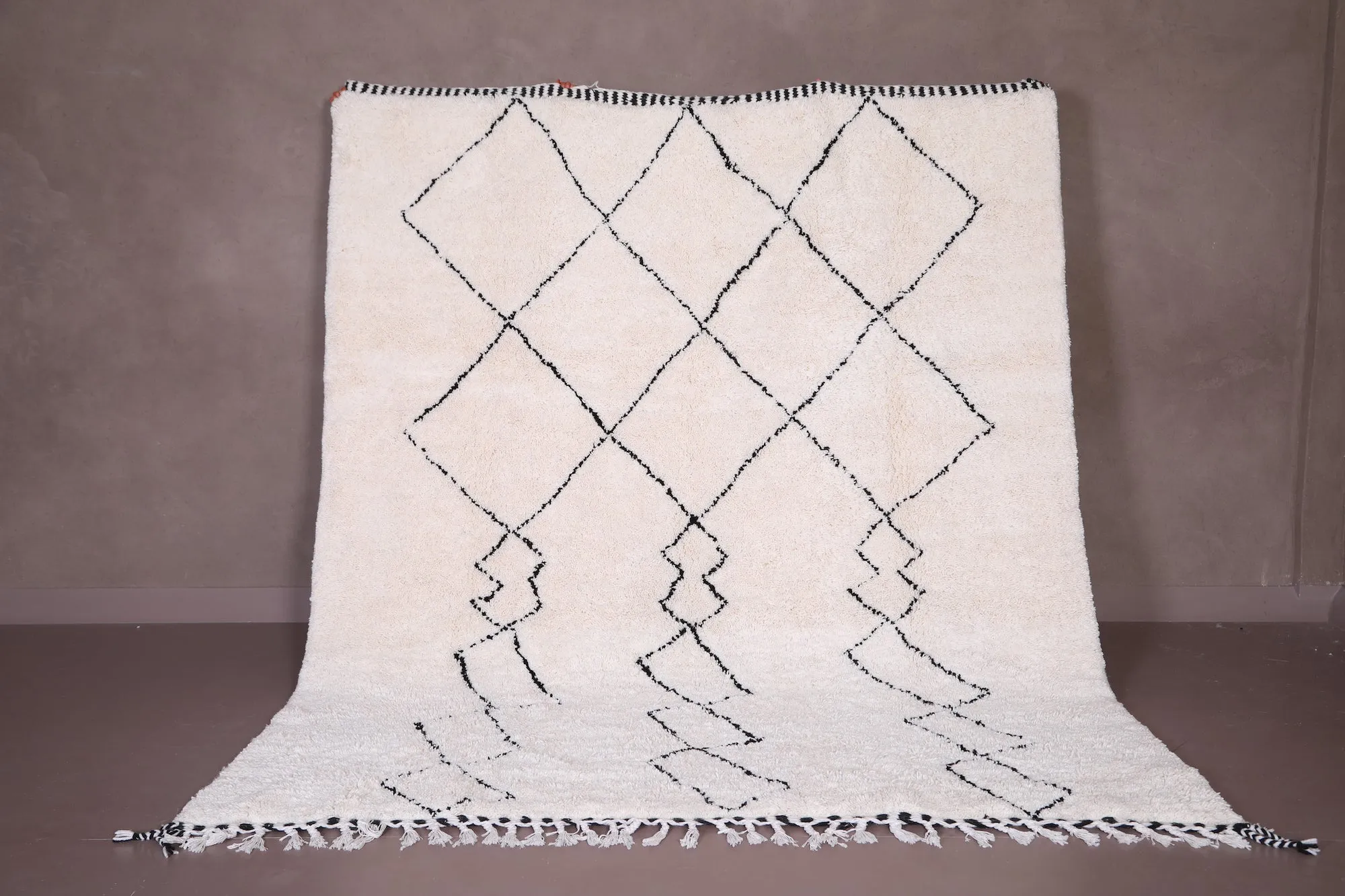 Beni ourain Rug - Handmade rug - Wool Moroccan carpet - Custom Rug