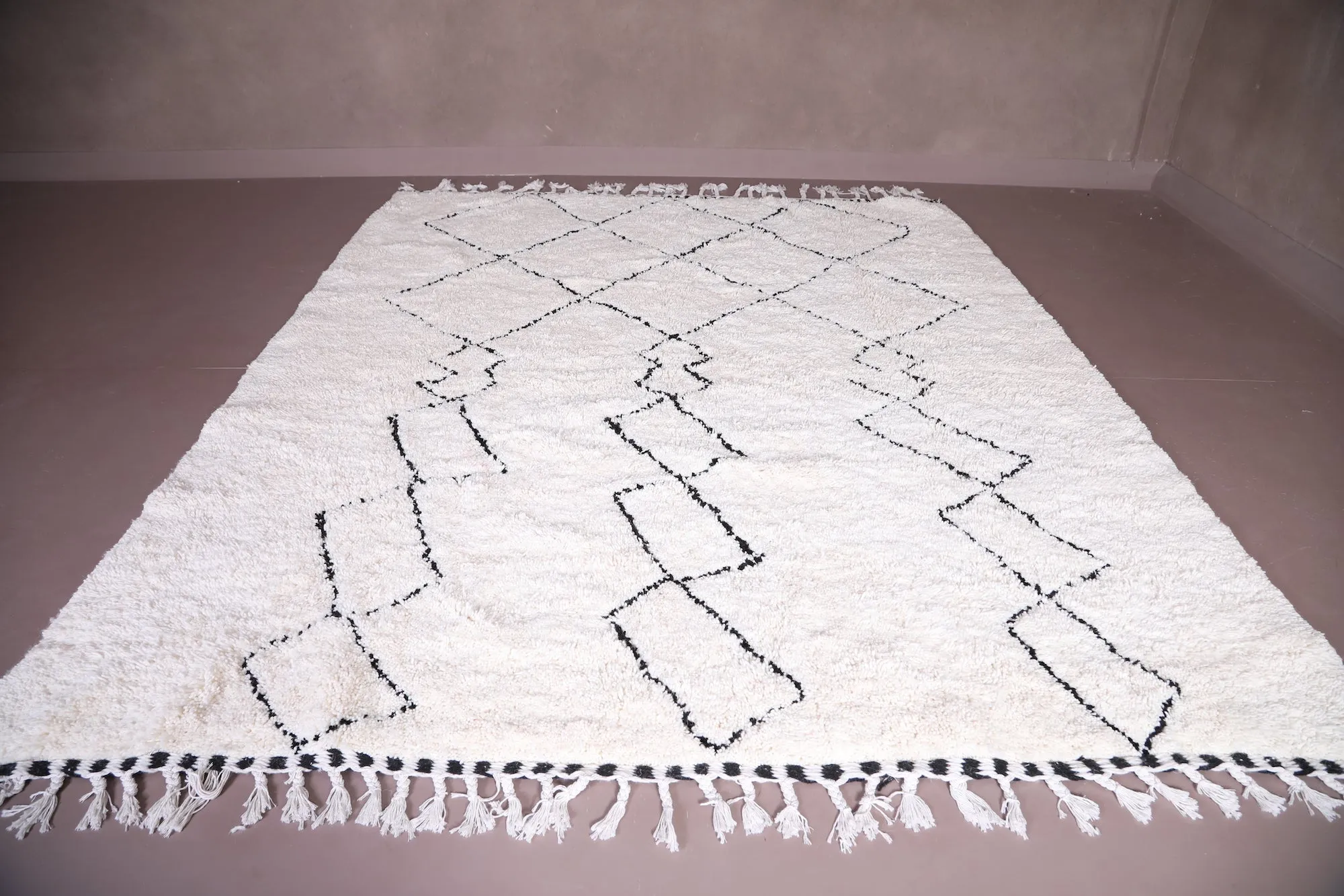 Beni ourain Rug - Handmade rug - Wool Moroccan carpet - Custom Rug