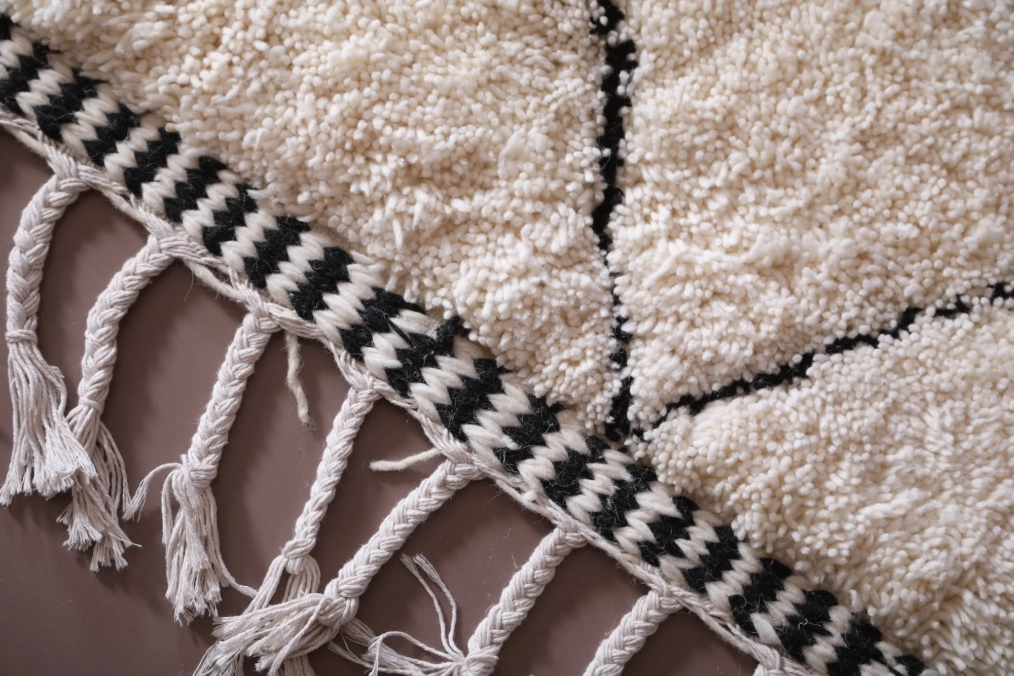Beni ourain Rug - Handmade rug - Wool Moroccan carpet - Custom Rug