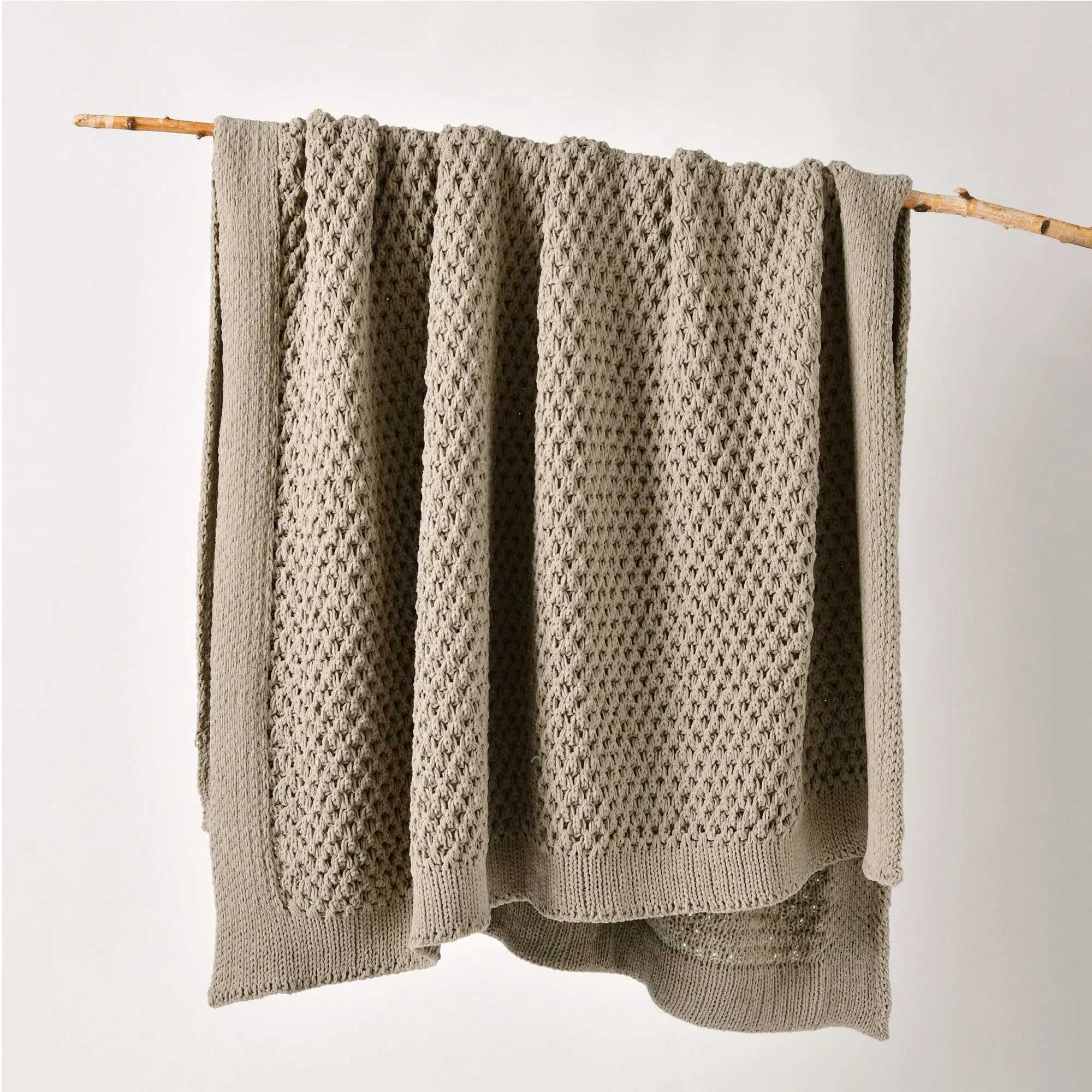 Bianca Australian SOFALA Throw Rug Polyester Chenille Taupe