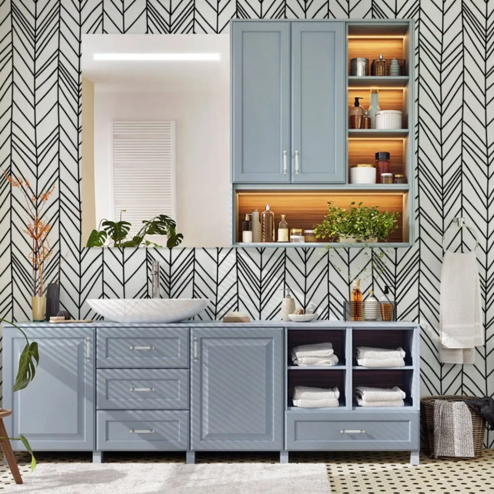 Black & White Chevron Wallpaper Mural
