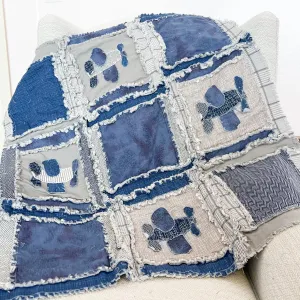 Blue Airplane Nursery Bedding – Navy Blue & Gray 3D Rag Quilt for Baby Boy