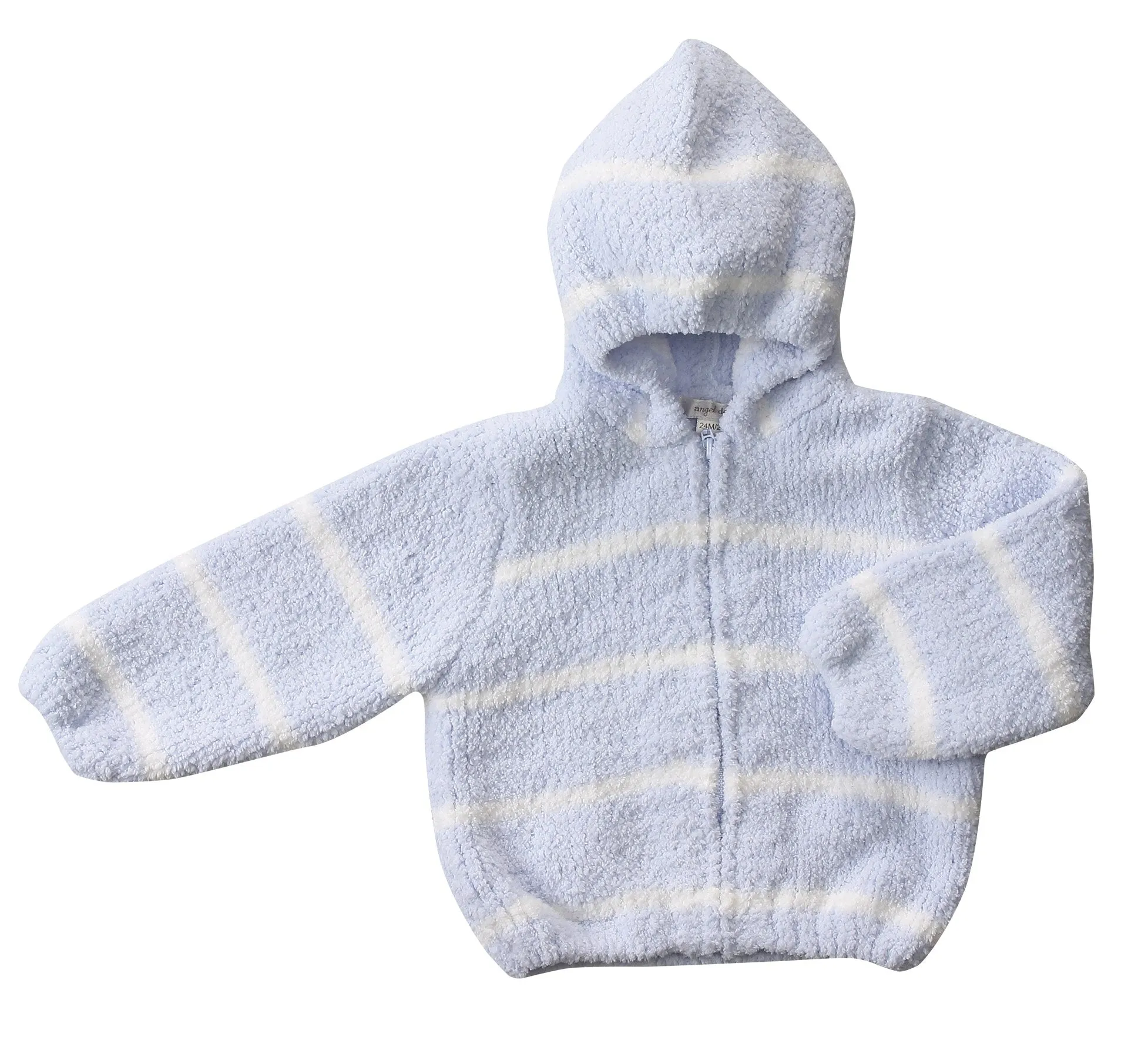 Blue & Ivory Chenille Hoodie in Size 12/18M