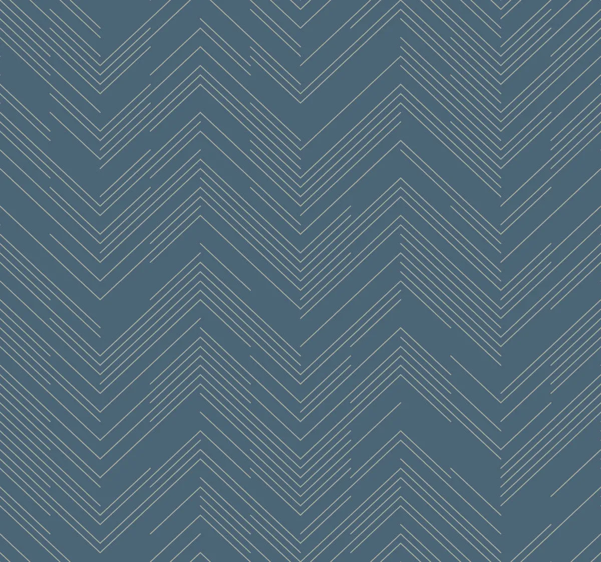 Blue & Silver Polished Chevron Wallpaper (60 SqFt)